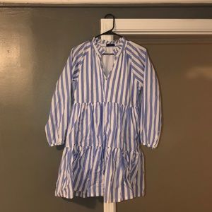 Jcrew blue and white babydoll dress